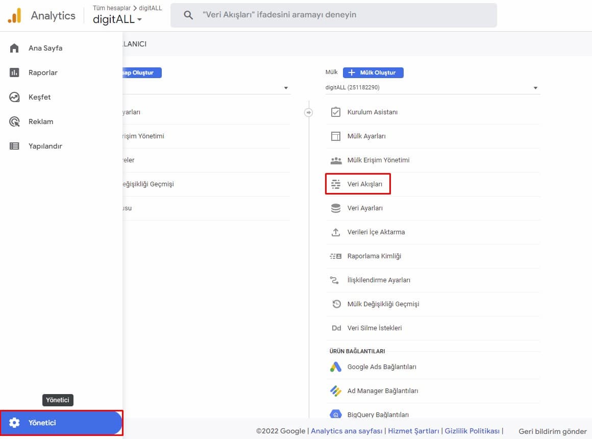 ga4 veri akışları
